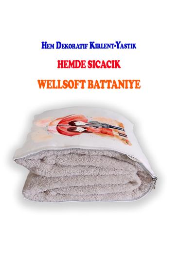 Sevgiliye Hediye Tv Battaniyeli Opsiyonel Yastık Kırlent Modelleri