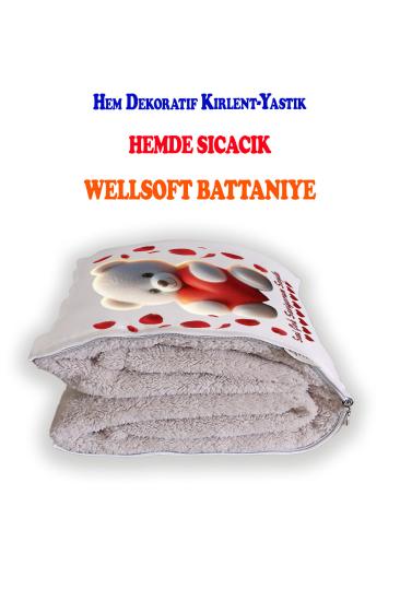 Sevgiliye Hediye Tv Battaniyeli Opsiyonel Yastık Kırlent Modelleri