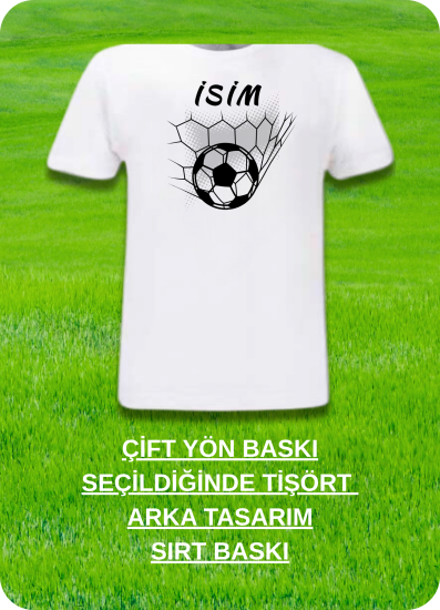 Sarı Kırmızı Formalı Baskılı T-Shirt - Futbol Toplu Kupa