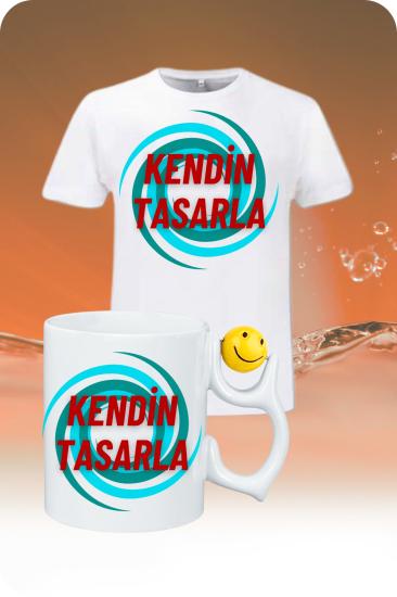 Kendin Tasarla T-Shirt - Emojili Kupa Kombin Set